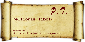 Pellionis Tibold névjegykártya